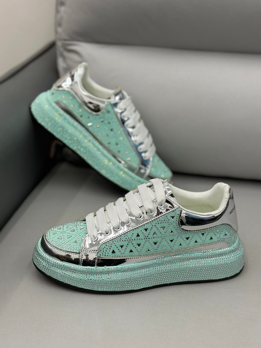 Light Blue Rhinestone Platform Shoes