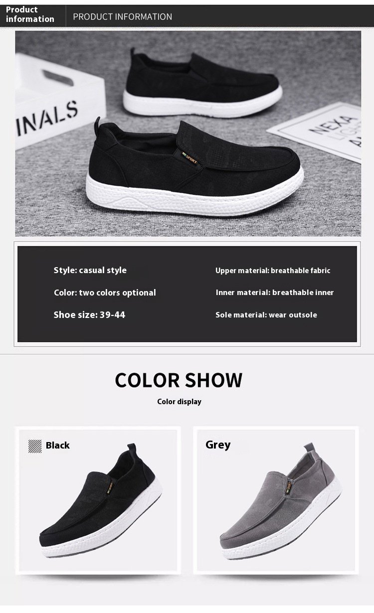 Men's Fashionable Breathable Canvas Shoes - Image 2